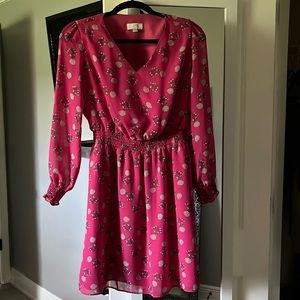 Ann Taylor Loft summer dress. Elasticated waist and sleeves.